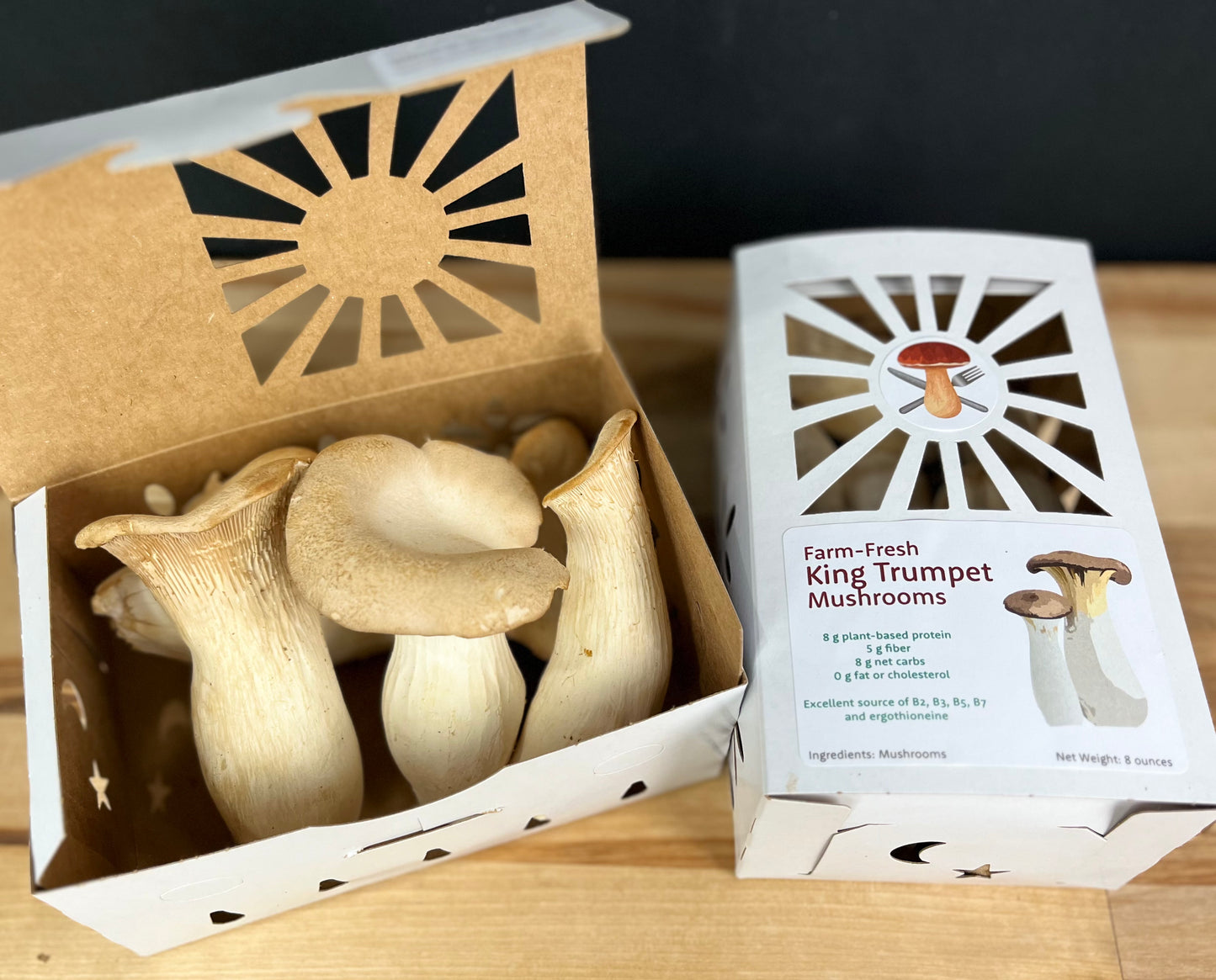 Fresh King Trumpet Mushrooms, 8 oz.