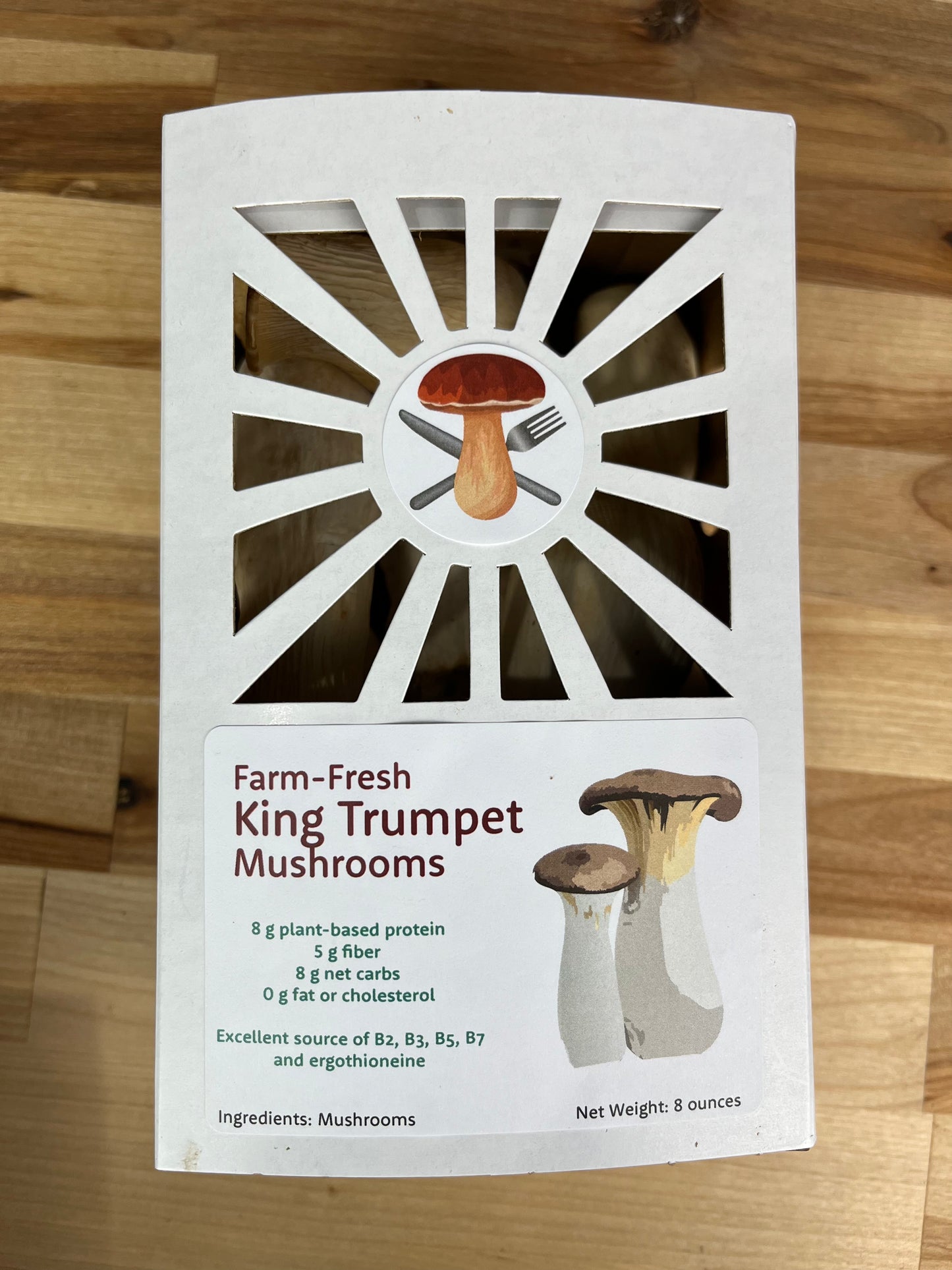 Fresh King Trumpet Mushrooms, 8 oz.