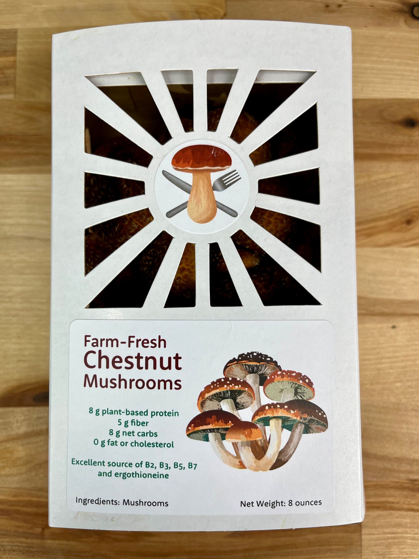 Fresh Chestnut Mushrooms, 8 oz.